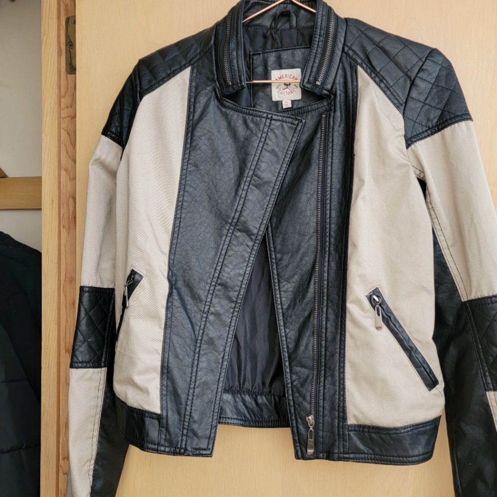 Quilted Faux Leather Moto Jacket